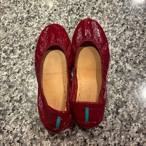 Tieks Ruby Red Leather Flats